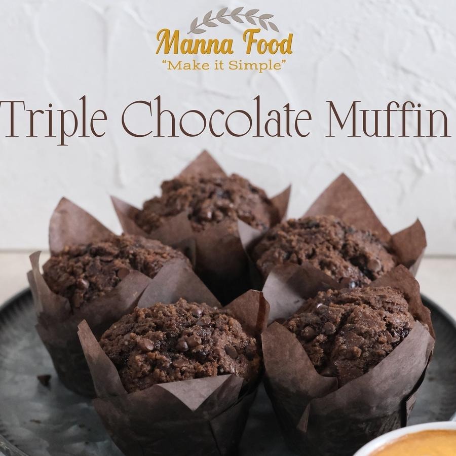 

Manna Food Muffin Cake / Bolu Muffin Large / Ukuran Cafe - Triple Choco Muffin isi 6 pcs