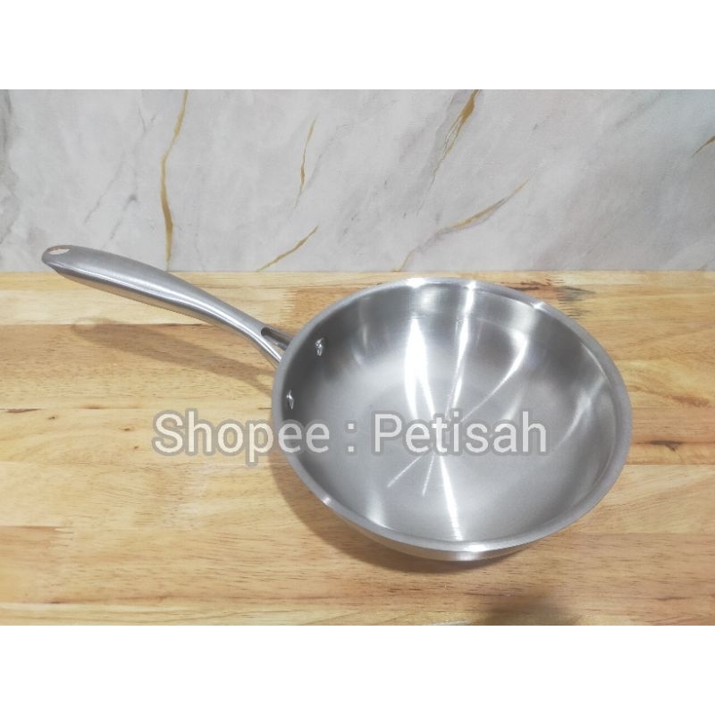 Fry Pan Stainless Steel 20 cm / Wajan Penggorengan Stainless Steel 20cm / Panci Goreng Stainless Ste