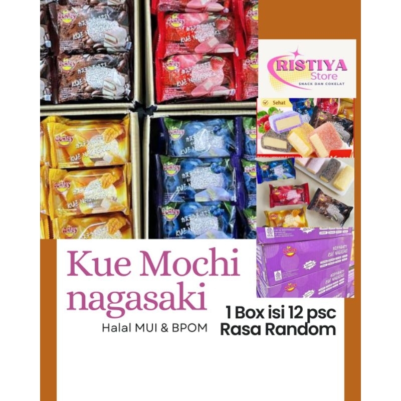 

Kue Mochi Nagasaki Conley 4macam rasa 1paket isi 12