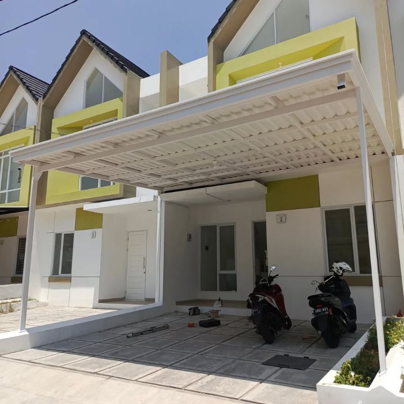 pasang rangka hollow atap alderon