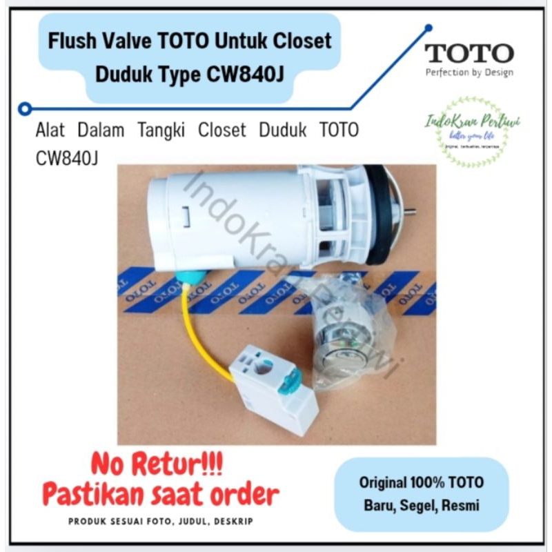 Flush Valve Closet Duduk TOTO CW840J/Pembilas Closet Duduk TOTO CW840J/Spare Part TOTO