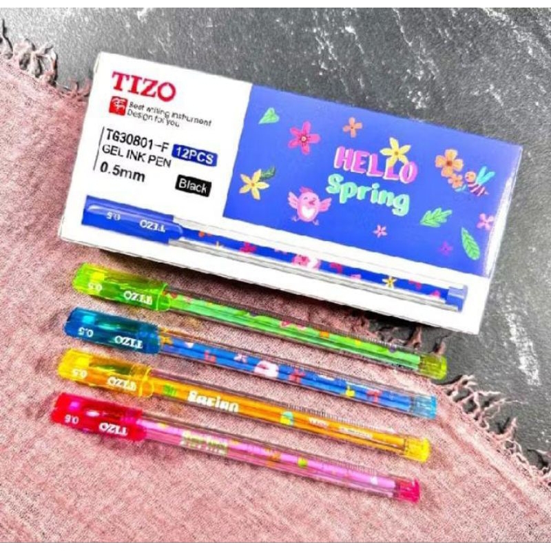 

BOLPOIN GEL TIZO 0,5 mm / BOLPOIN TINTA MERK TIZO PAK (ISI 12 PCS)