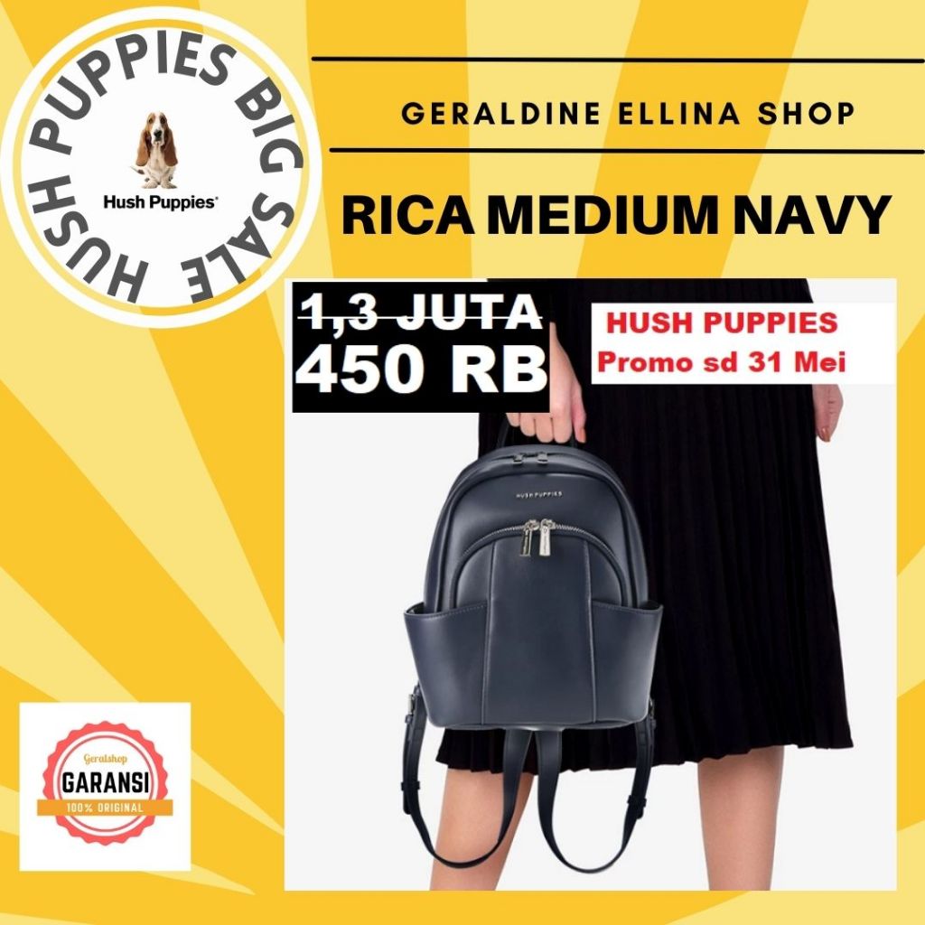 Tas Wanita Backpack Hush Puppies 100% Original Store seri RICA