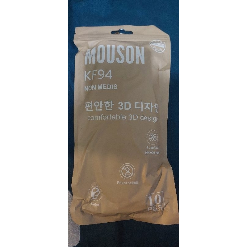 masker kf94 mouson coklat susu