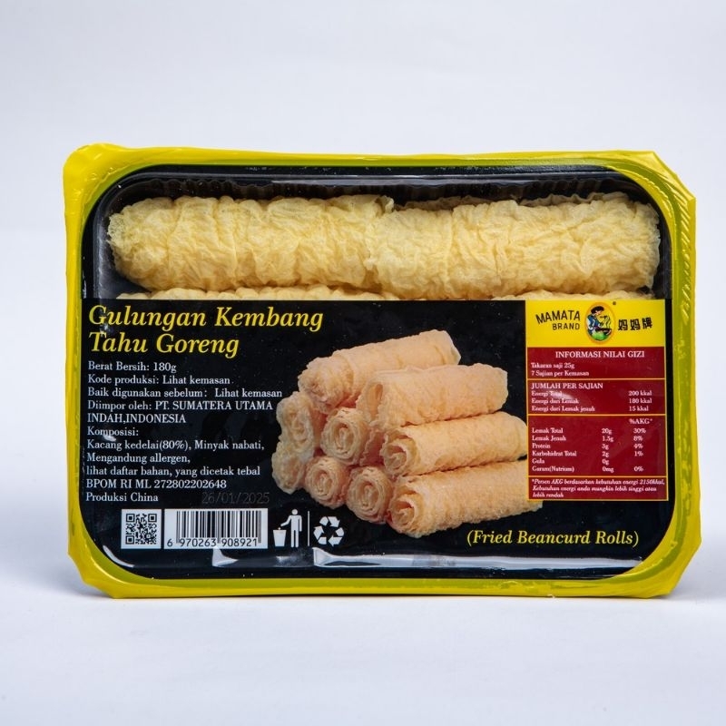 

Mamata Fried Bean Curld Roll 180gr / Kembang Tahu Gulung