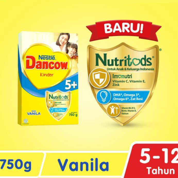 

DANCOW 5+ Vanila Susu Anak 5-12 Tahun Box 750g