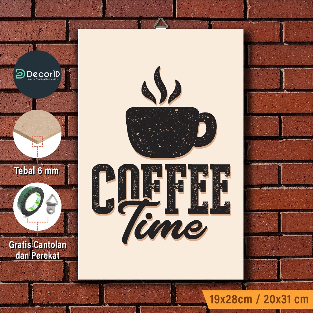Hiasan Dinding Cafe Tema Kopi Walldecor Kayu Poster Coffee Estetik Pajangan Kamar Minimalis