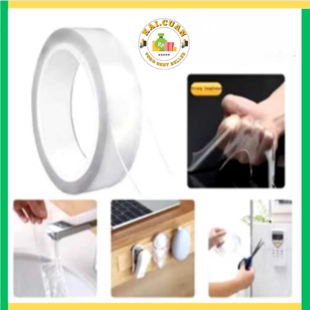

(KAI)Nano Tape /Double Tape Isolasi Transparan Ukuran 1M