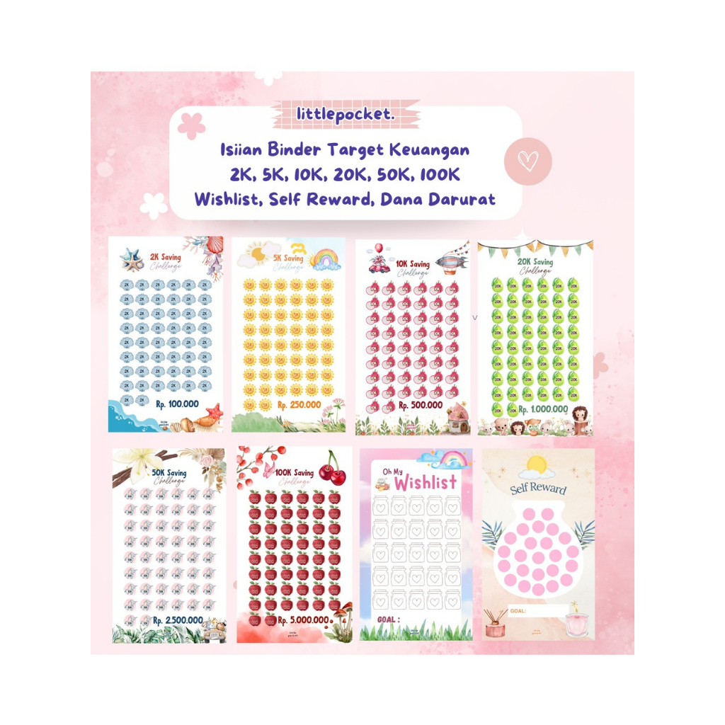 Isian Binder Saving Challenge Target Keuangan