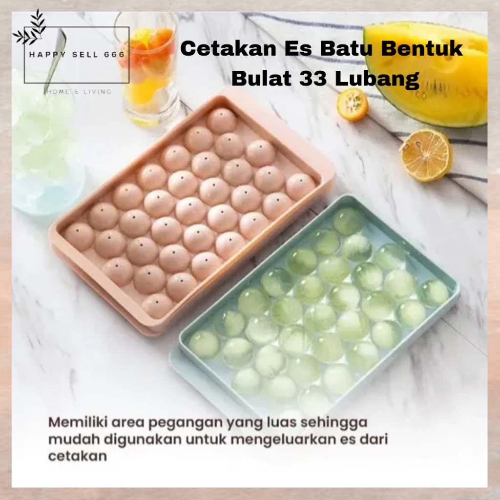 HPSELL Cetakan Puding Cetakan Agar Agar / Cetakan Es Batu Bentuk Bulat 33 Lubang Ukuran Kecil Murah