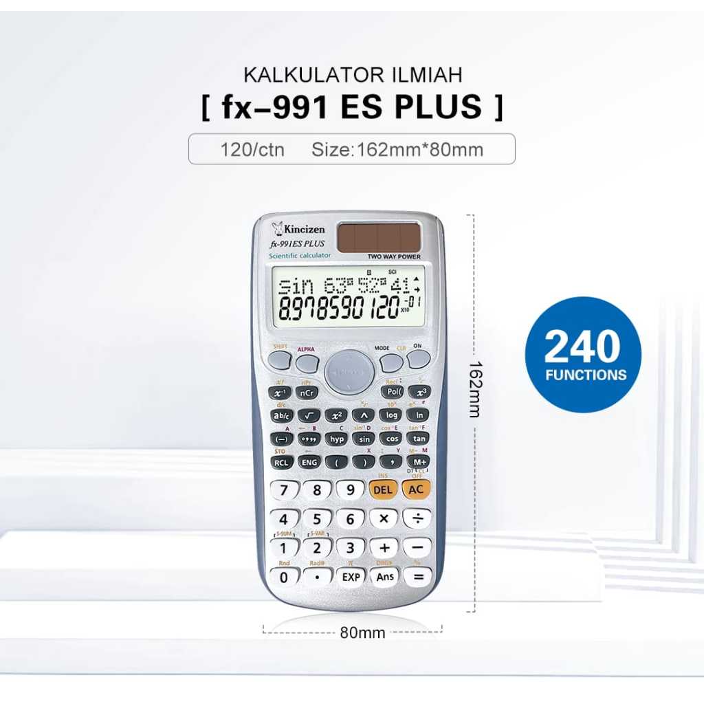 

Adn Kalkulator Scientific KINCIZEN FX-991ES PLUS SCIENTIFIC FX-991ES PLUS kalkulator ilmiah fx 991