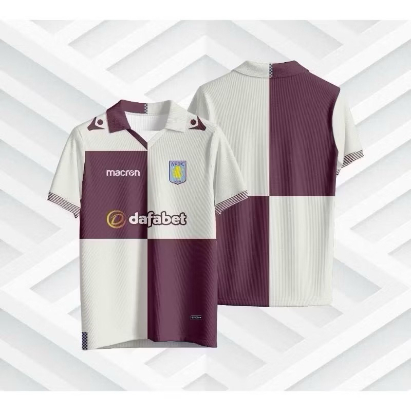 Jersey FC Aston Villa Retro Gratis Request Nick Name 5XL baju bola