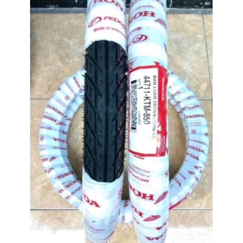 BAN HONDA FEDRAL 70/90-17 TUBE TYPE/BAN FEDRAL DEPAN KARISMA/BAN DEPAN AHM REVO ABSOLUT/BAN LUAR DEP