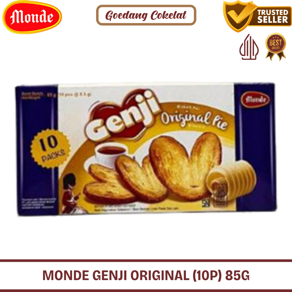 Monde Genji Soft Original Strawberry Raisins Pie Biscuit Pie Isi Kismis Strawberry Puff Pastry 85g