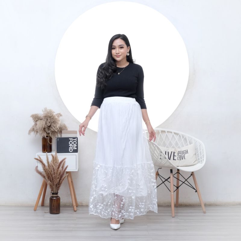 ROK RENDA BROKAT MODEL KEKINIAN TERBARU TUTU TILE MAYUNG BAWAHAN PANJANG DEWASA MURAH MEWAH BERKUALI