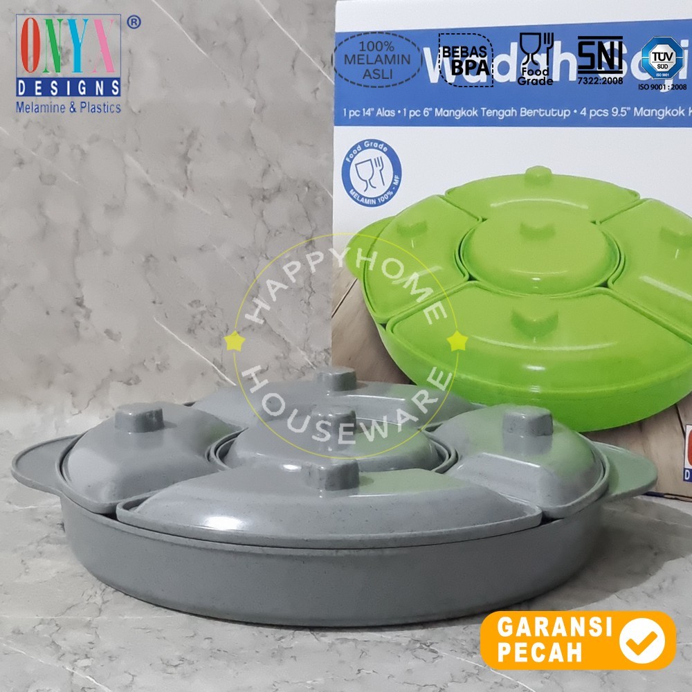 ONYX Serving Set Wadah Saji 14in Melamin Prasmanan Makan Set Wadah Makanan Melamine