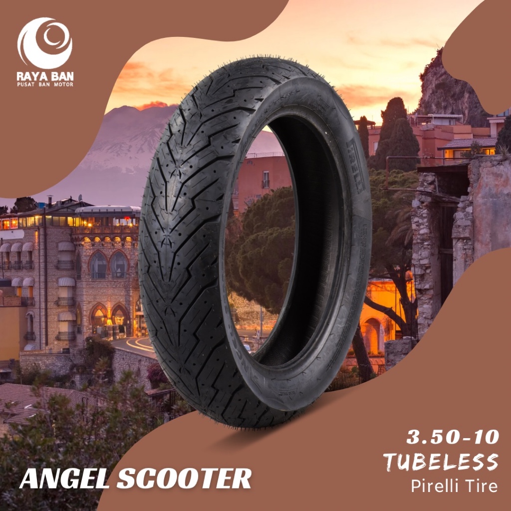 Ban Motor Pirelli Angel Scooter 350-10 Tubeless Ring 10 3.50 Vespa