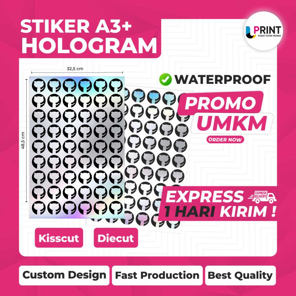 

CETAK STIKER HOLOGRAM A3+ ( CETAK & CUTTING)