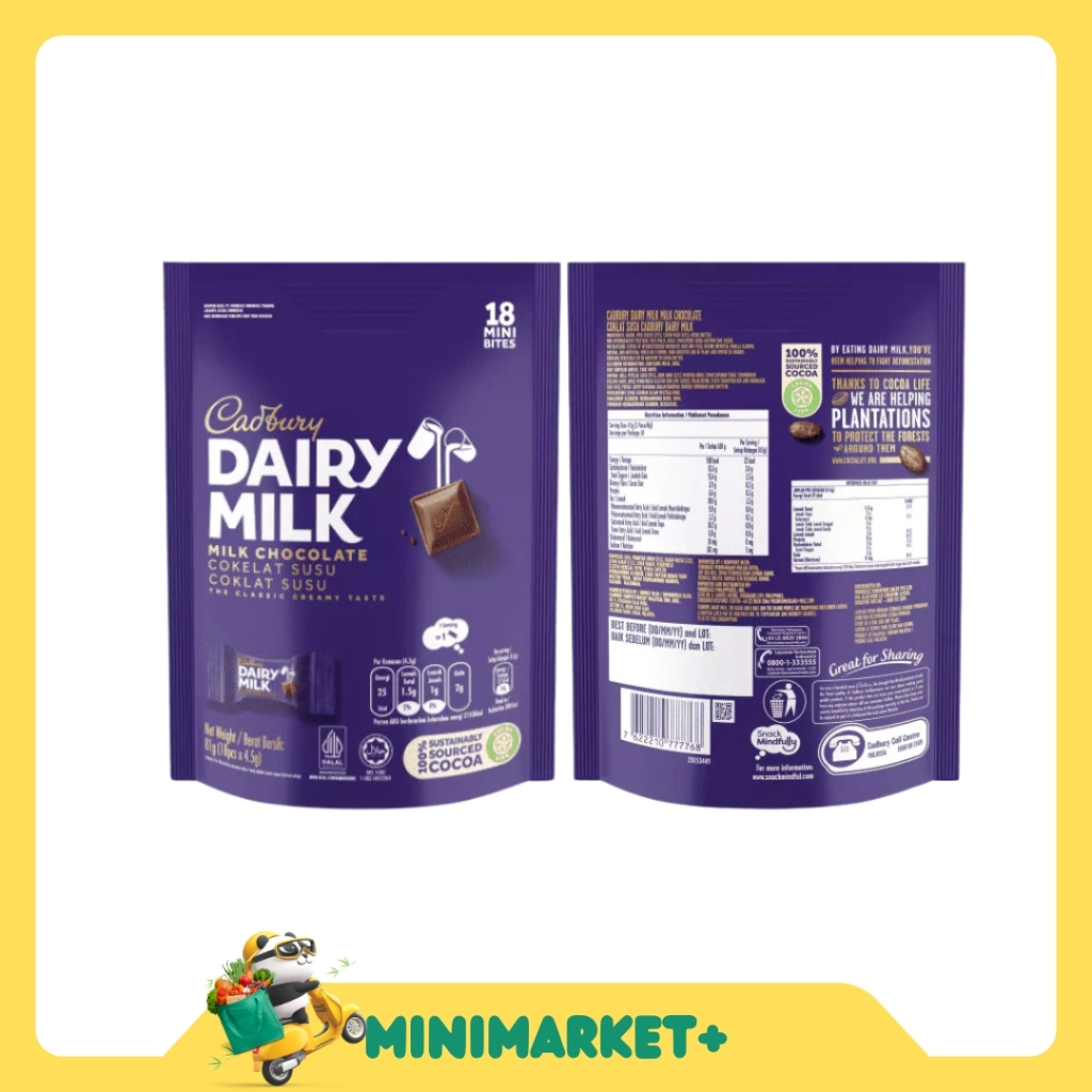 

CADBURY DAIRY MILK COKELAT SHAREBAG BITES 18x4.5GR