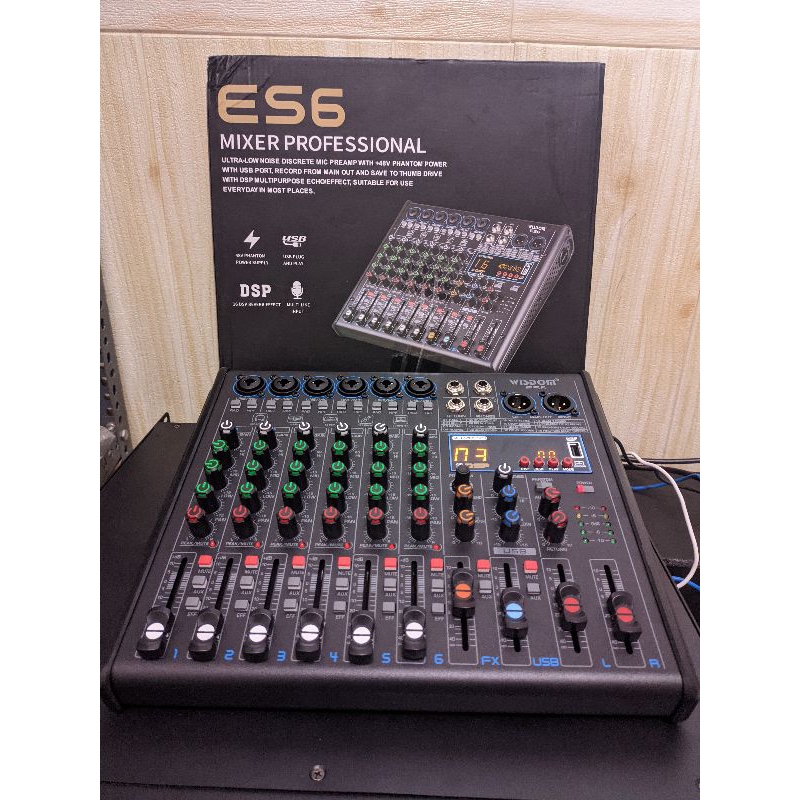 MIXER WISDOM ES6 / ES 6 MIXER 6 CHANNEL ORIGINAL