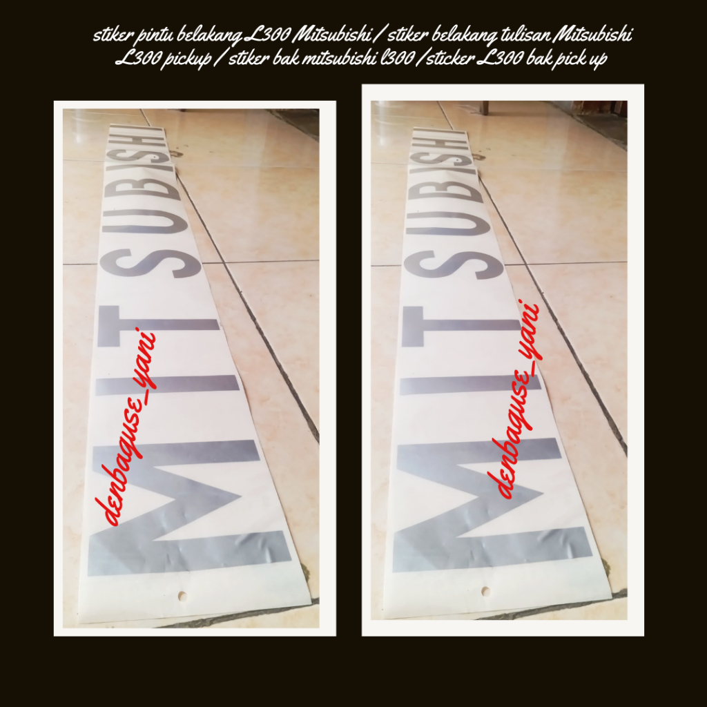 Stiker pintu belakang L300 Mitsubishi / stiker belakang tulisan Mitsubishi L300 pickup