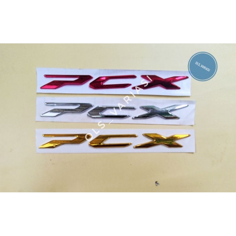 Emblem logo stiker tulisan timbul PCX / Sepasang emblem logo motor Pcx / logo Pcx 3d / emblem pcx / 