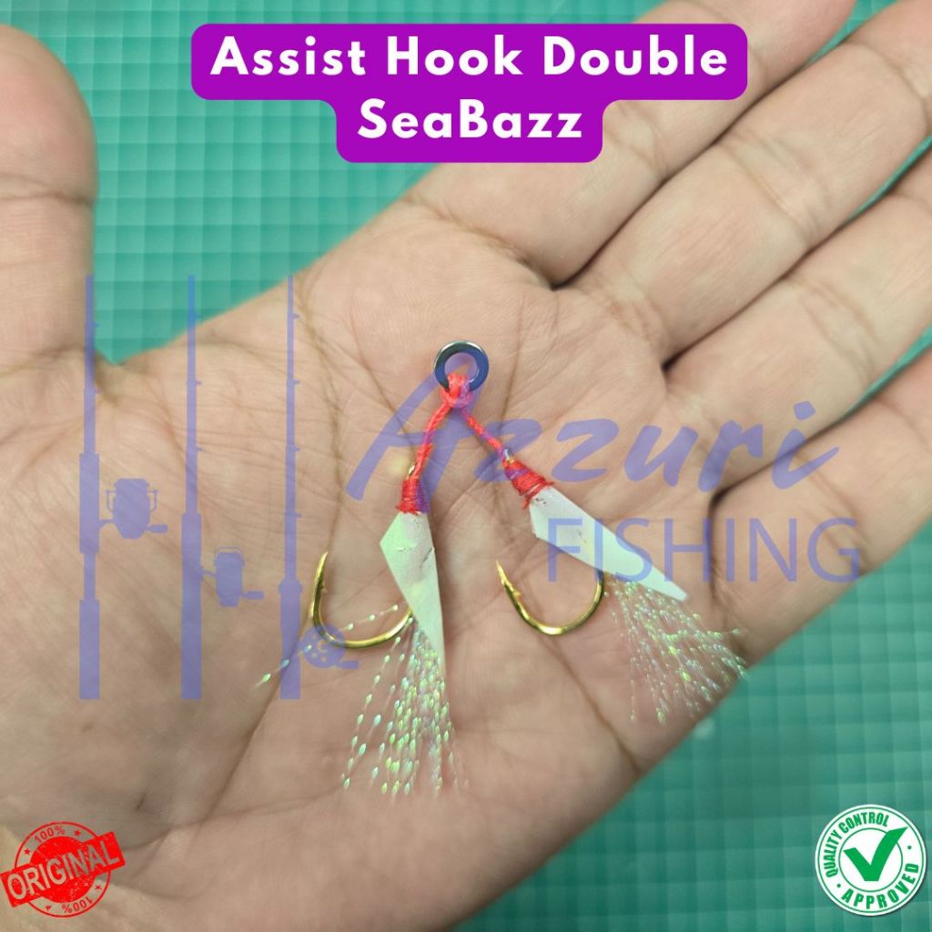 ASSIST HOOK DOUBLE SEABAZZ - ASSIST JIG / KAIL UNTUK JIG