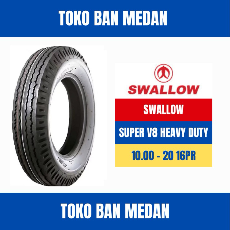 BAN TRUK SWALLOW 1000-20 16PR SUPER V8 HEAVY DUTY