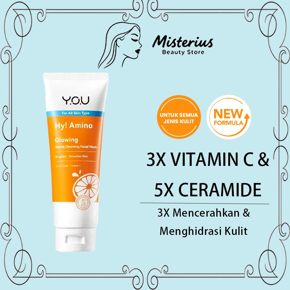 YOU Hy Amino Glo-Win Brightening Facial Wash Sabun / Sabun Muka You Brightening