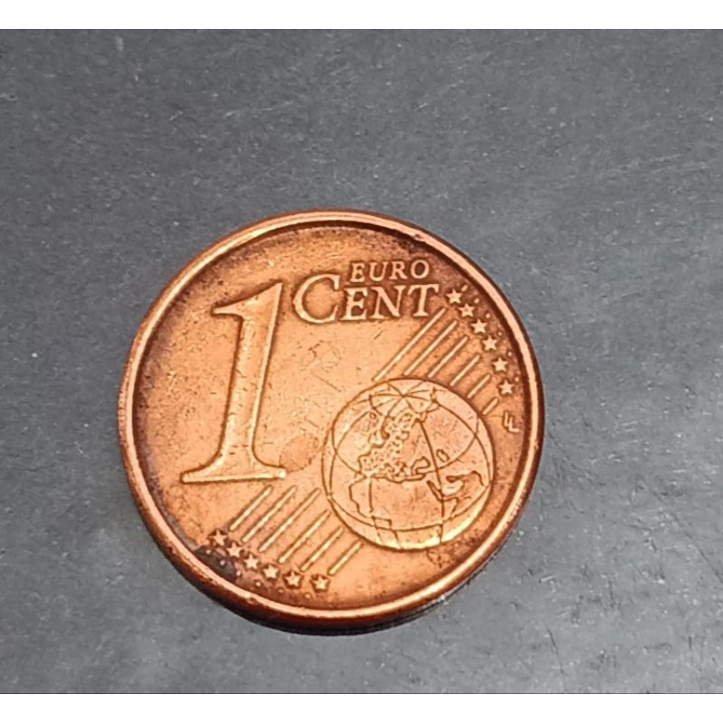 koin euro 1 cent (Spanyol) tahun 1999..