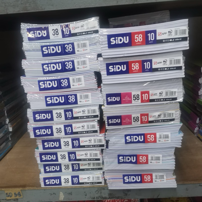 

Buku Tulis Sidu Original Isi 38/58 Lembar 1pack (10buku)