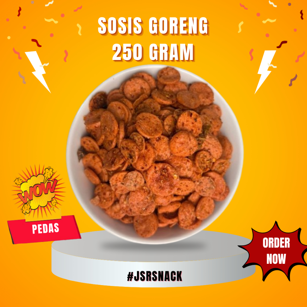 

Keripik Sosis Goreng Pedas Cikruh 250gr Jsr Snack
