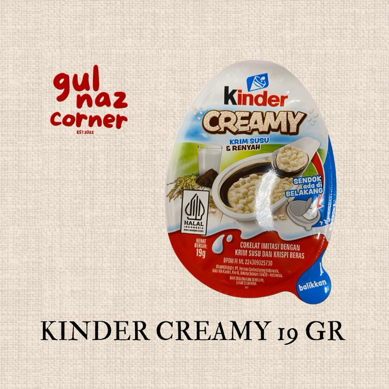 

[FREE BUBBLE WRAP] KINDER CREAMY 19 GR | COKELAT KRIM SUSU & KRISPI RENYAH