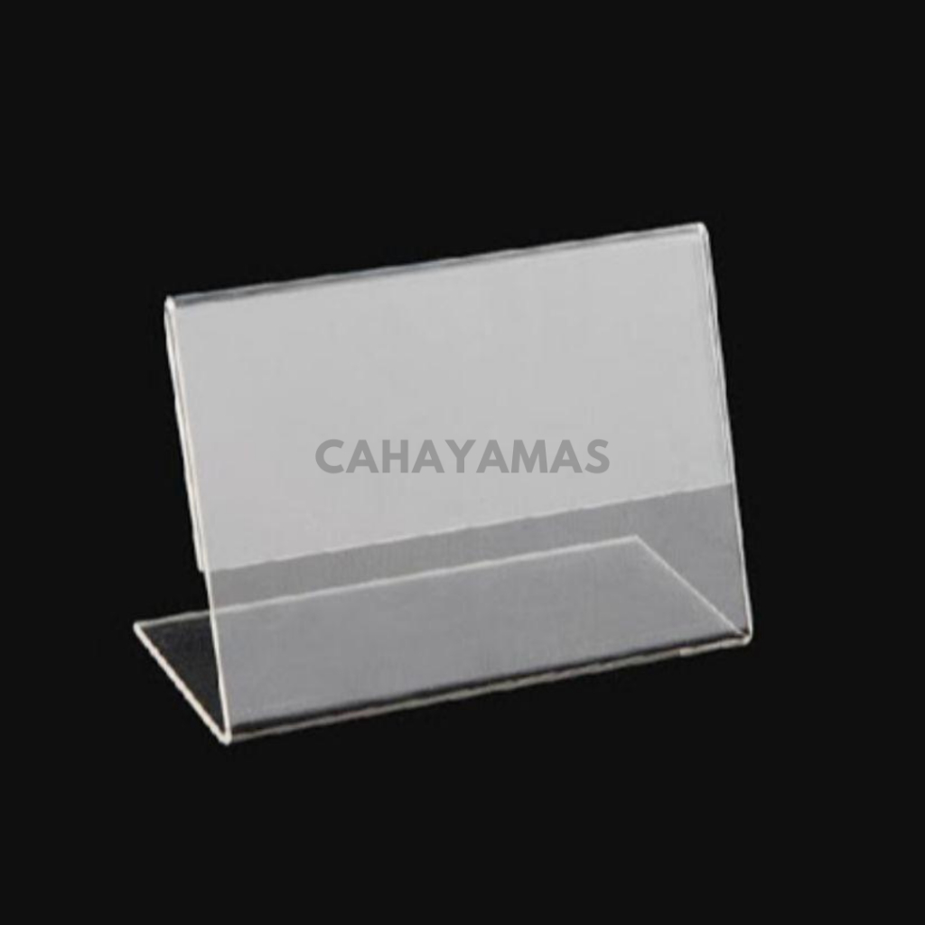 

price tag, name tag, Label Display stand akrilik ukuran 6 x 9 cm