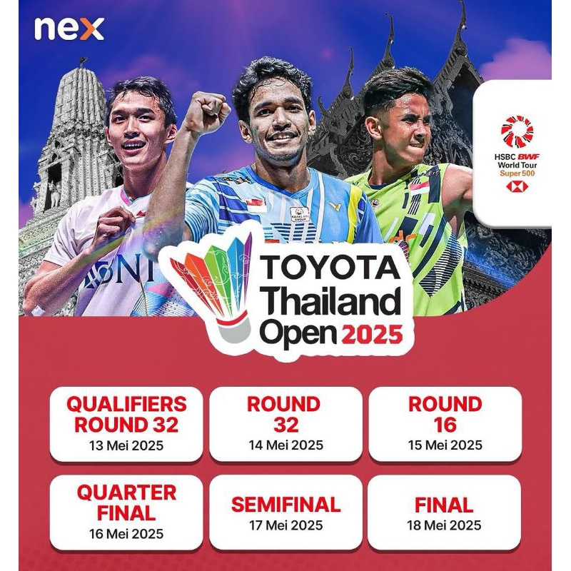 Nex parabola Paket Badminton BWF