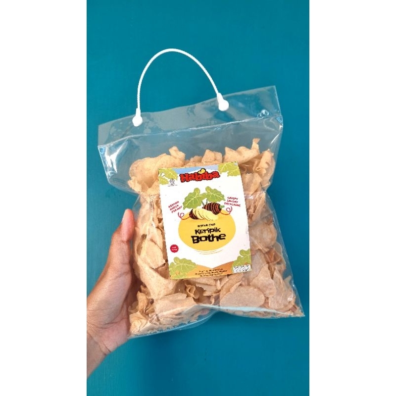

Kripik Bothe Habiba 150 gr - Gurih, Renyah dan Rendah Minyak
