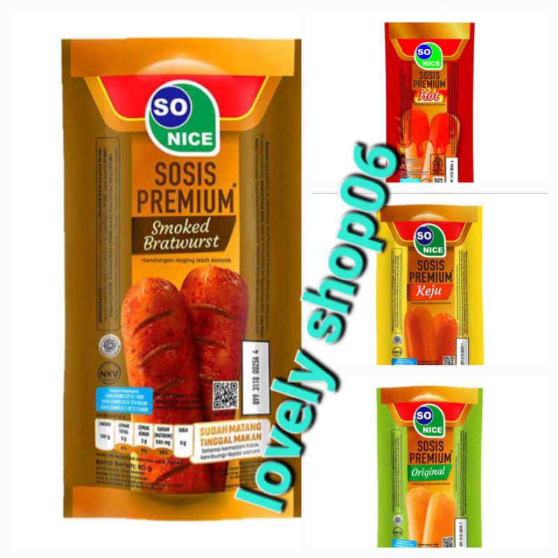 

SOSIS SONICE PREMIUM ALL VARIAN 60 GR SIAP MAKAN