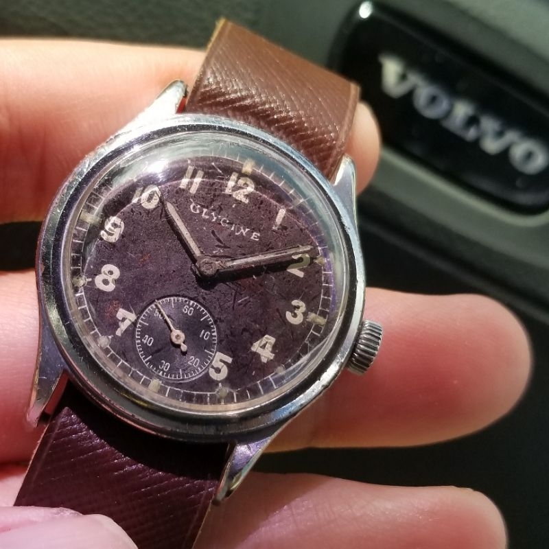 40s Vintage Glycine German DH Military Watch World War WWII ww2 tropical dial