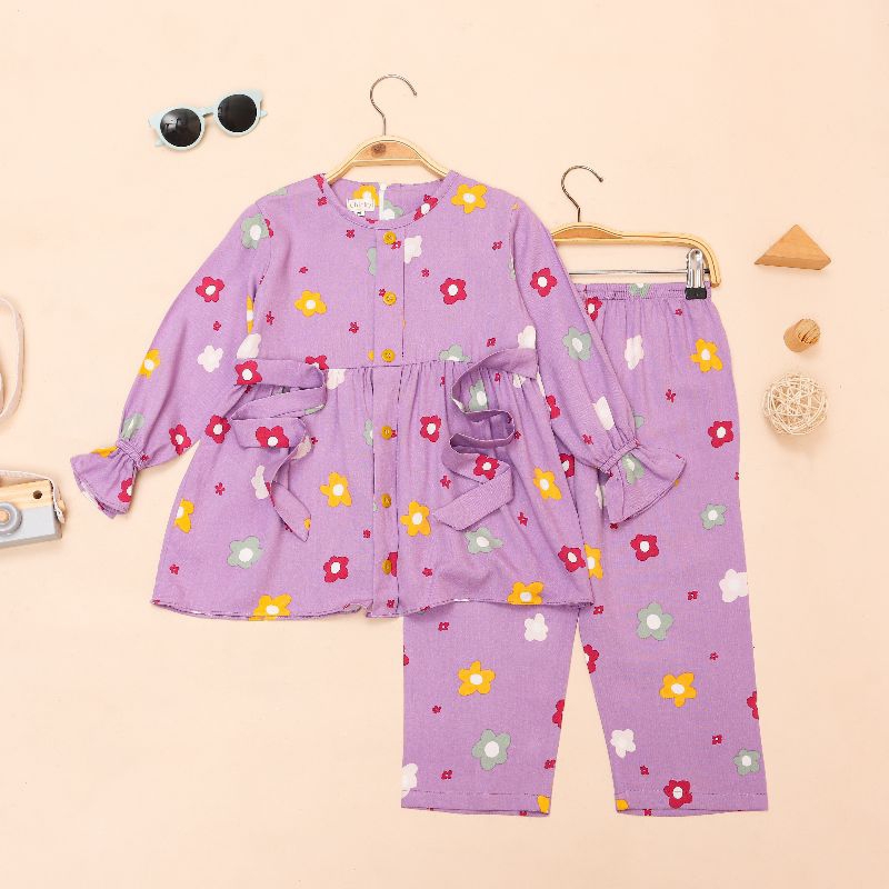 Chieky - One Set Rayon premium Anak/ Set Tunik anak 1-10 Tahun/Setelan anak perempuan