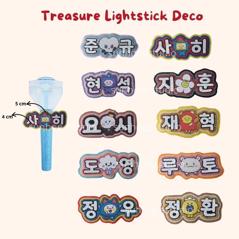Lightstick Name Deco Kpop Treasure Teume