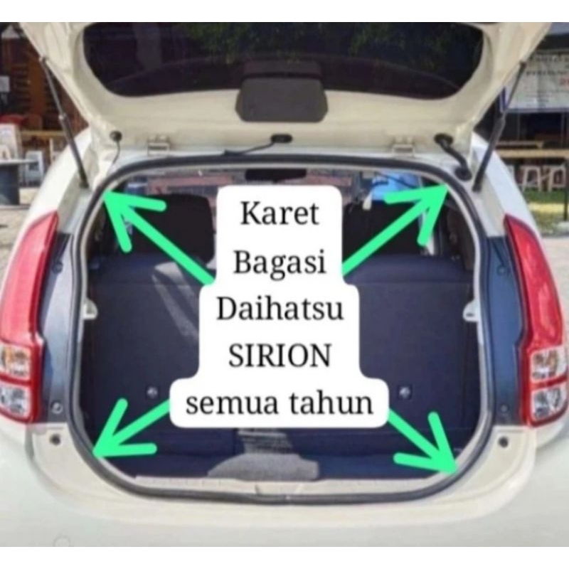 karet pintu bagasi belakang mobil daihatsu sirion