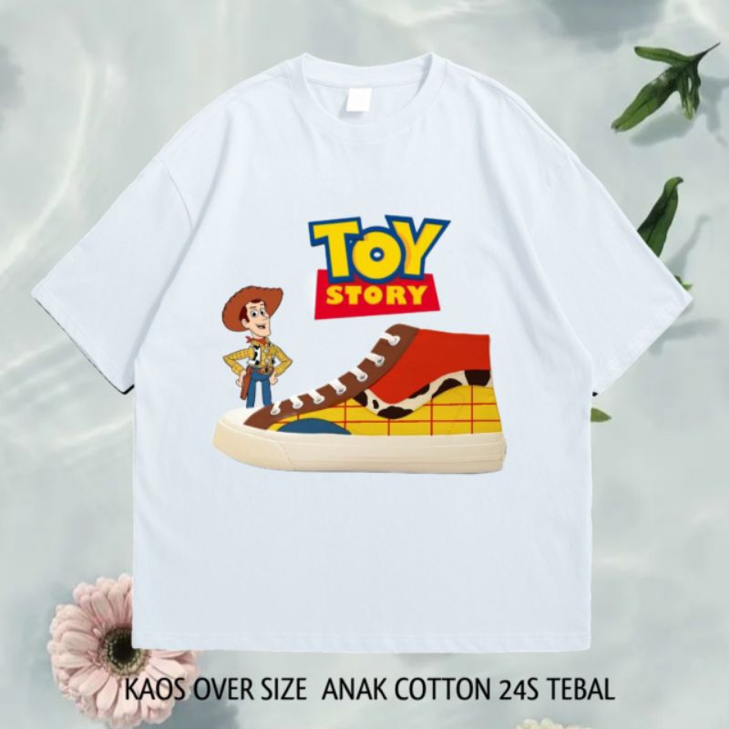 Toy Story Kaos anak Oversize Unisex Toy Story edisi sepatu Toy story