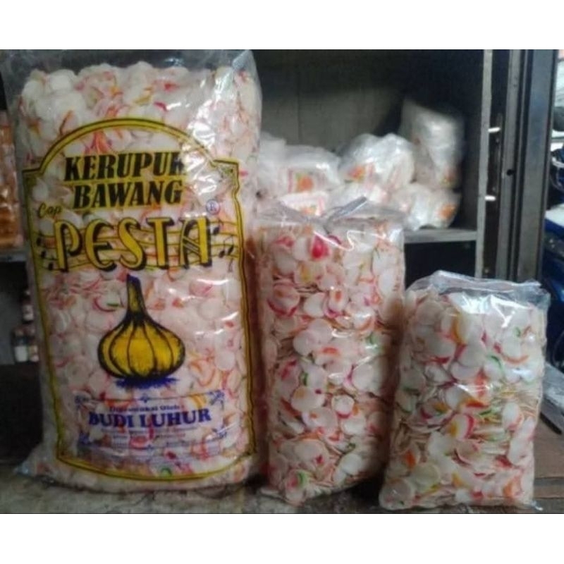 

Krupuk bawang pesta warna warni / krupuk bawang / kerupuk mentah