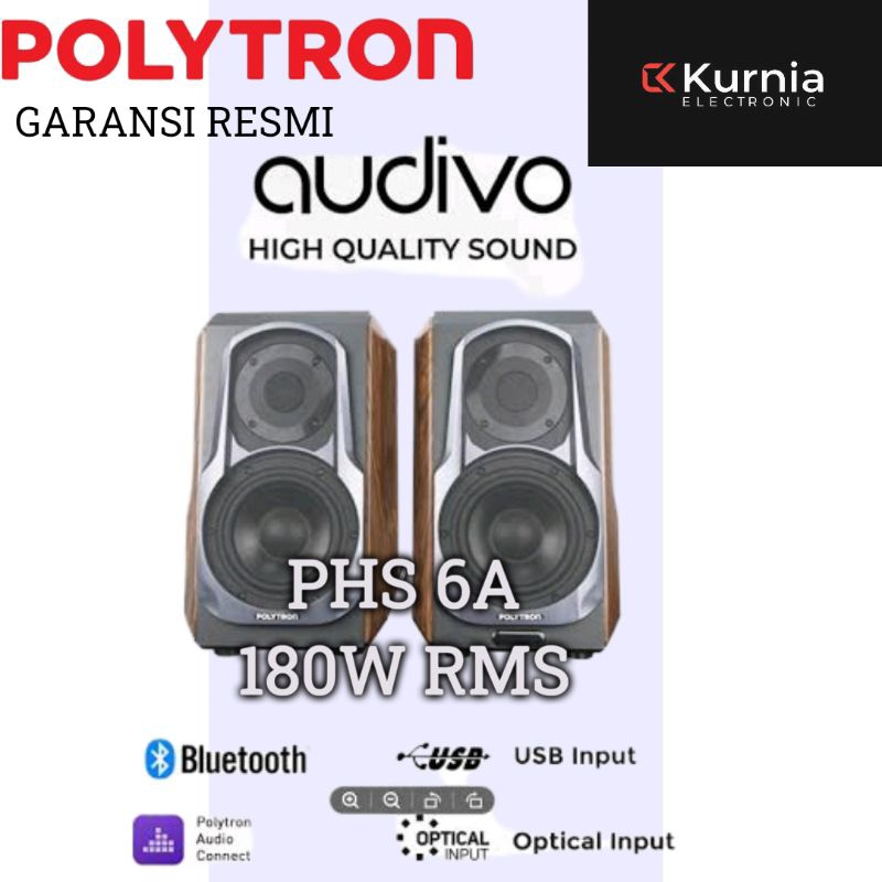 POLYTRON PHS 6A / PHS-6A /PHS6A AUDIO BOOKSHELF BLUETOOTH SPEAKER