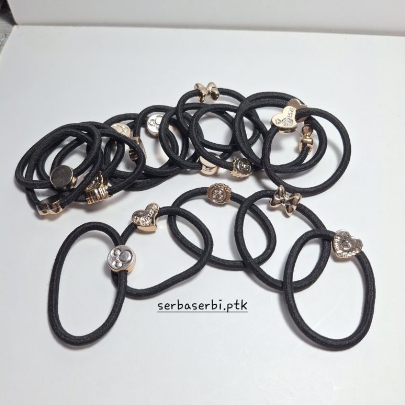 Karet Rambut Gelang Hitam Elastis