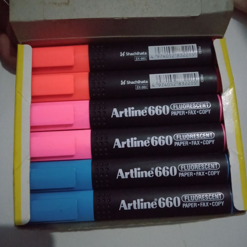 

[1pcs] Stabilo Artline Ek 660 Highlighter Warna Marker Spidol Transparant