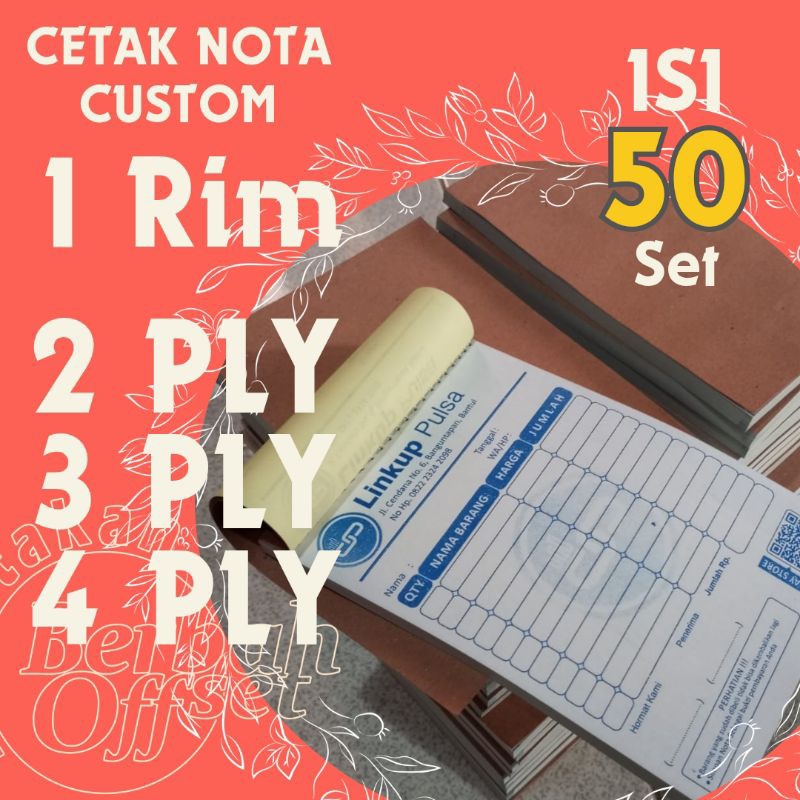 

CETAK NOTA CUSTOM NCR 2 PLY DAN 3 PLY 1 RIM