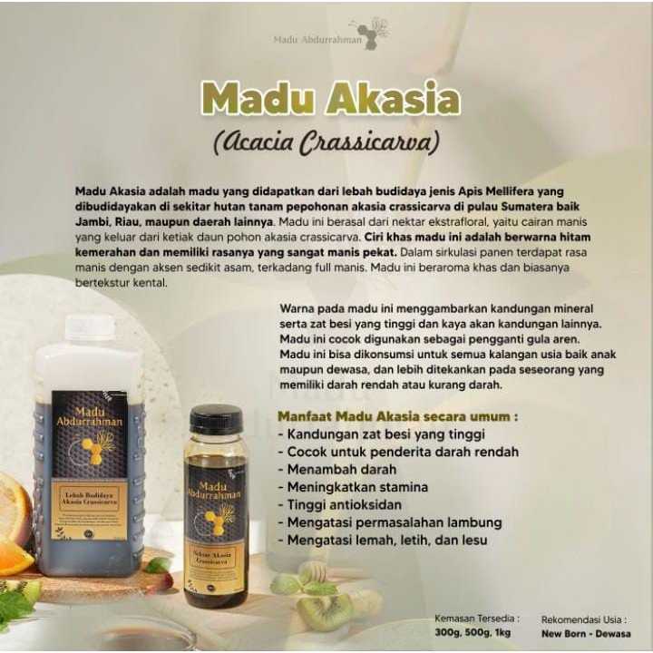 

Madu Akasia 300g abdurrahman Palembang