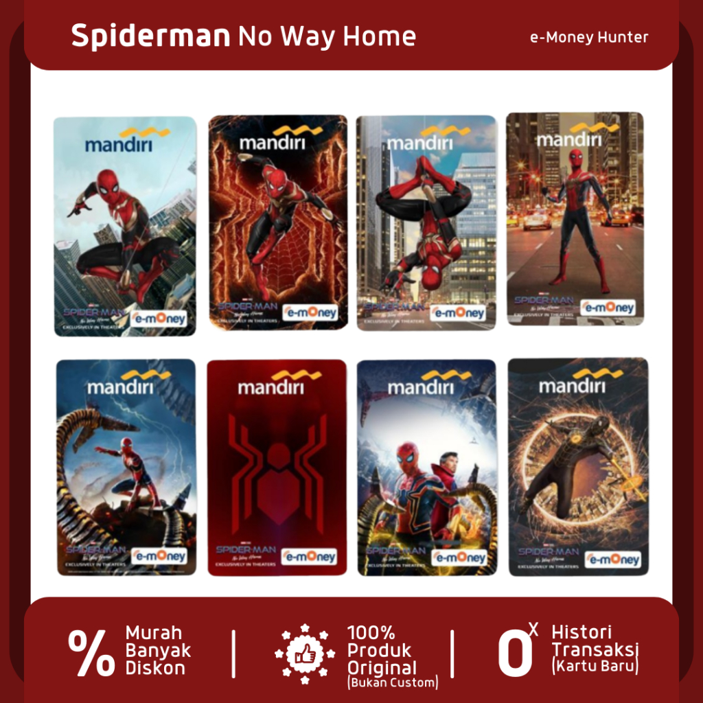 e-Money Spiderman No Way Home Limited Edition eToll eMoney Mandiri NFC