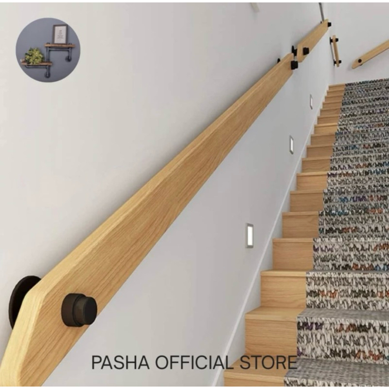 Railing Pegangan tangga / Benister tangga / penyangga pegangan kayu jati belanda